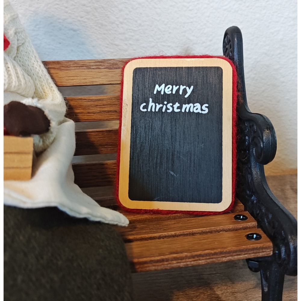 VTG 1991 Byers Choice "The Carolers" Woman/Cast Iron Bench 9in. w/Apple Crate - Picture 4 of 14